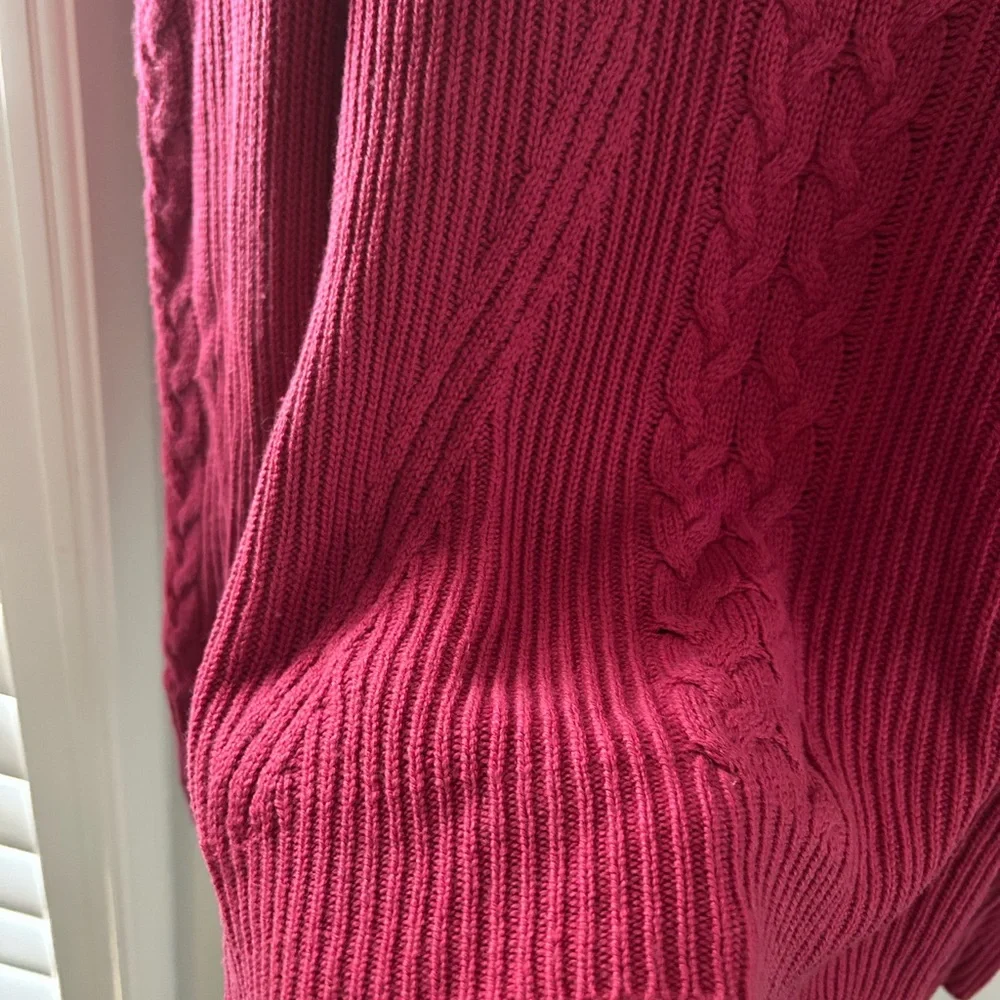 🐐NAADAM Cashmere & Wool Raspberry Cableknit Sweater - Picture 10 of 11